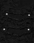 Punk Rave Mens Apocalyptic Punk Studded & Shredded Cutoff Shorts