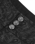 Devil Fashion Mens Gothic Aristocrat Embellished Lace Applique Dress Pants