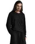 Punk Rave Mens Decadent Apocalyptic Punk Deconstructed Long Sleeve Top