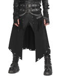 Devil Fashion Mens Apocalyptic Punk Chain & Fringe Half Skirt Kilt