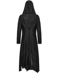Punk Rave Mens Apocalyptic Gothic Broken Knit Hooded Piercing Cloak Jacket