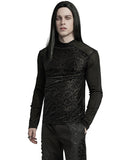 Punk Rave Mens Gothic Skull Cameo Mesh Long Sleeve Tee