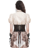 Devil Fashion Womens Steampunk Waist Cincher Corset Belt - Brown