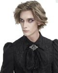 Devil Fashion Mens Gothic Aristocrat Lace Cravat Tie & Brooch