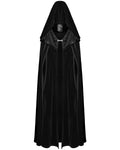 Punk Rave Womens Long Gothic Velvet & Lace Hooded Cloak