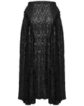 Punk Rave Plus Size Womens Gothic Embossed Damask & Lace Maxi Skirt