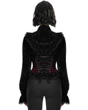 Punk Rave Lenore Gothic Cincher Corset - Red Velvet