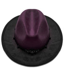 Punk Rave Womens Gothic Gradient Fedora Hat - Red & Black