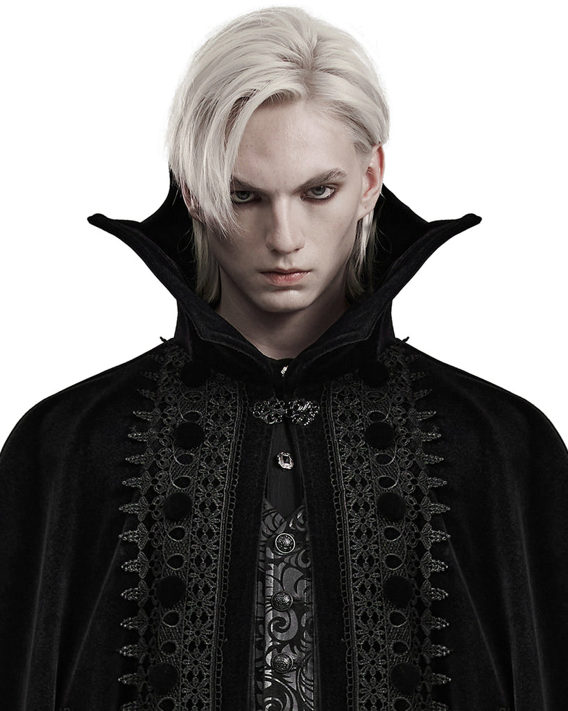 Vampire Rava Punk Rave Mens Long Gothic Nobleman Velvet Vampire Cloak – Violent Delights