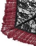 Dark In Love Womens Elegant Gothic Lace Bolero Shrug - Black & Red