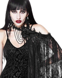 Eva Lady Long Gothic Rose Lace One-Shoulder Shrug Cape