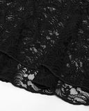 Punk Rave Womens Gothic Lace Applique Off Shoulder Top