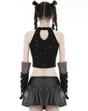 Dark In Love Womens Gothic Apocalyptic Punk Shredded Cami Vest Tank Top