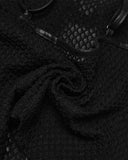 Punk Rave Daily Life Womens Cyberpunk Faux Leather & Mesh Skull Camisole Vest Top