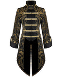 Devil Fashion Mens Monarch Coat - Black & Gold