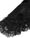 Dark In Love Womens Elegant Gothic Flared Sleeve Velvet & Lace Bolero Shrug