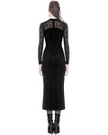 Dark In Love Diascia Gothic Velvet Dress - Skull Cameo