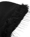 Dark In Love Womens Gothic Lolita Faux Fur Trim Hooded Cloak