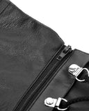 Dark In Love Womens Gothic Buckled Faux Leather Waist Cincher Corset