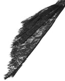 Dark In Love Womens Gothic Deep-V Bell-Sleeve Lace Bolero Shrug