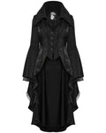 Punk Rave Womens Regency Gothic Jacquard Cutaway Frock Coat