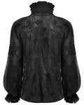 Punk Rave Mens Romantic Gothic Dark Floral Lace Ruffled Poet Shirt