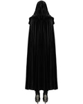 Punk Rave Womens Long Gothic Velvet & Lace Hooded Cloak