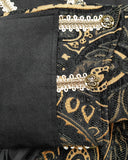 Devil Fashion Mens Monarch Coat - Black & Gold