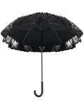 Eva Lady Gorgeous Gothic Lolita Rose, Lace & Mesh Parasol Umbrella