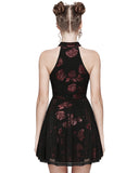 Punk Rave Daily Life Enmeshed Gothic Rose Dress - Black & Red