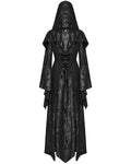 Punk Rave Womens Long Gothic Witch Broken Knit Hooded Jacket