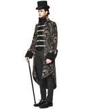 Devil Fashion Mens Monarch Coat - Black & Gold