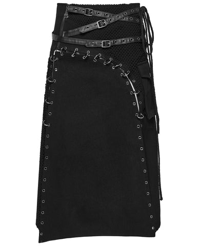 Punk Rave Mens Apocalyptic Gothic Transformer Utility Kilt Skirt