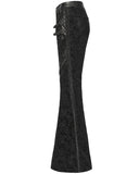 Punk Rave Womens Baroque Gothic Rose Flared Pants