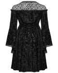 Punk Rave Plus Size Womens Gothic Night Rose Dress - Black Velvet