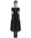Punk Rave Womens Long Gothic Steampunk Cameo Prom Wedding Dress