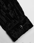 Punk Rave Mens Gothic Devore Velvet Royal Damask Dress Shirt