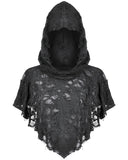 Dark In Love Womens Shredded Apocalyptic Punk Hooded Capelet Shrug