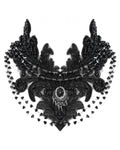 Eva Lady Womens Elegant Gothic Embellished Beaded Lace Choker Necklace