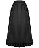 Dark In Love Womens Baroque Gothic Lace Layered Maxi Skirt - Black