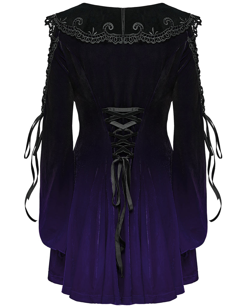 Pink Rover Dress Punk Rave Womens Gothic Velvet Mini Dress With Oversize Embellished Co ...