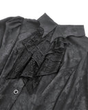 Dark In Love Womens Gothic Lolita Floral Jacquard Blouse Top