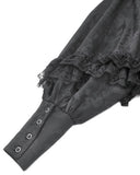 Dark In Love Womens Gothic Lolita Floral Jacquard Blouse Top