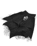 Dark In Love Womens Preppy Gothic Lolita Split Tails Cravat Blouse Top - Black & White Stripe