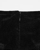 Punk Rave Womens Long Gothic Velvet & Lace Applique Maxi Skirt