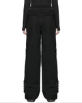 Punk Rave Womens Apocalyptic Gothic Cut & Sew Crucifix Cargo Pants