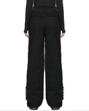 Punk Rave Womens Apocalyptic Gothic Cut & Sew Crucifix Cargo Pants