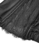 Dark In Love Womens Baroque Gothic Lace Layered Maxi Skirt - Black
