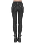 Devil Fashion Dark Punk Serpentine Chained Leggings