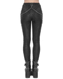 Devil Fashion Dark Punk Serpentine Chained Leggings